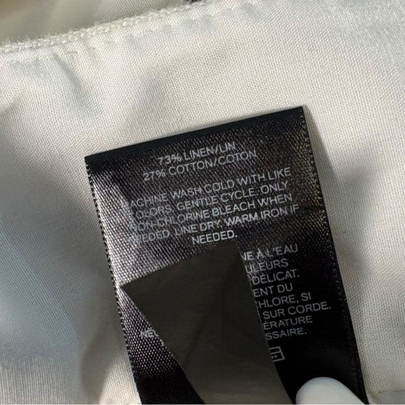 Express Linen Blend Striped Midi Low Rise Shorts Women’s 6 Coastal Grandma - Picture 6 of 11